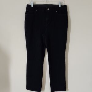 Chico's Fabulously Slimming Black Jeans Short Length Size 2 (12)